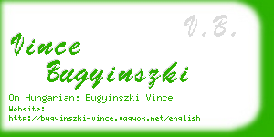 vince bugyinszki business card